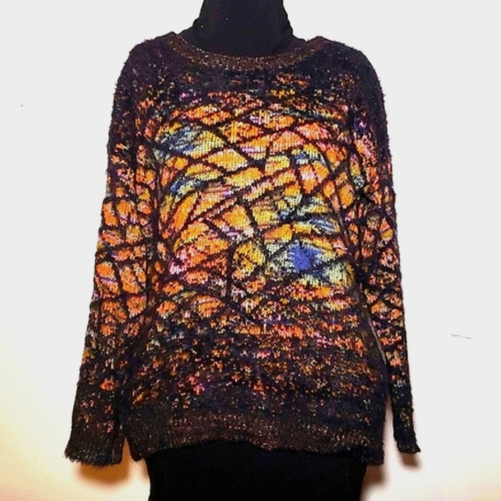 4/$20 Retro multicolour sweater